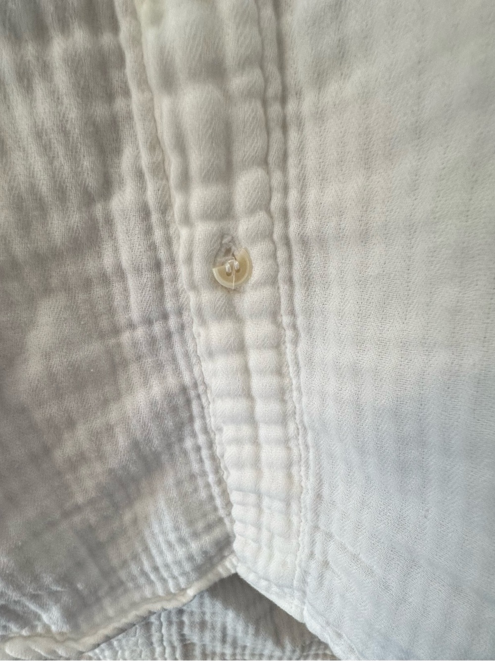 CP Shades White Cotton Gauze Button-Down Shirt - Picture 4 of 5